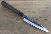  Sakai Kikumori VG10 Mirrored Finish Petty-Utility 150mm Ebony Wood Handle - Japanny - Best Japanese Knife