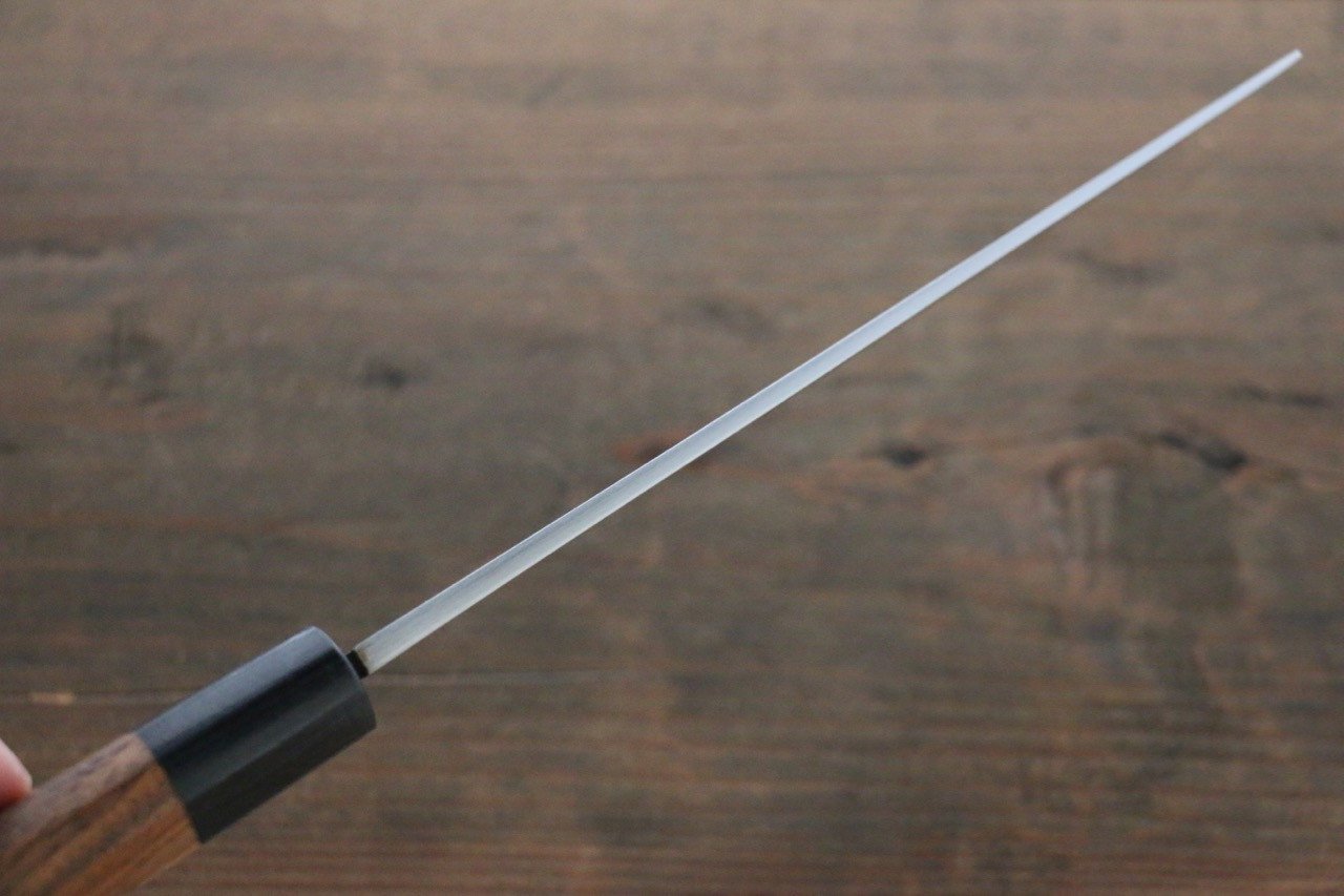 Hideo Kitaoka Blue Steel No.2 Damascus Kakugata Usuba 165mm Shitan Handle - Japanny - Best Japanese Knife