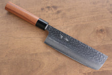  Seisuke VG10 Hammered(Maru) Nakiri 170mm Morado Handle - Japanny - Best Japanese Knife