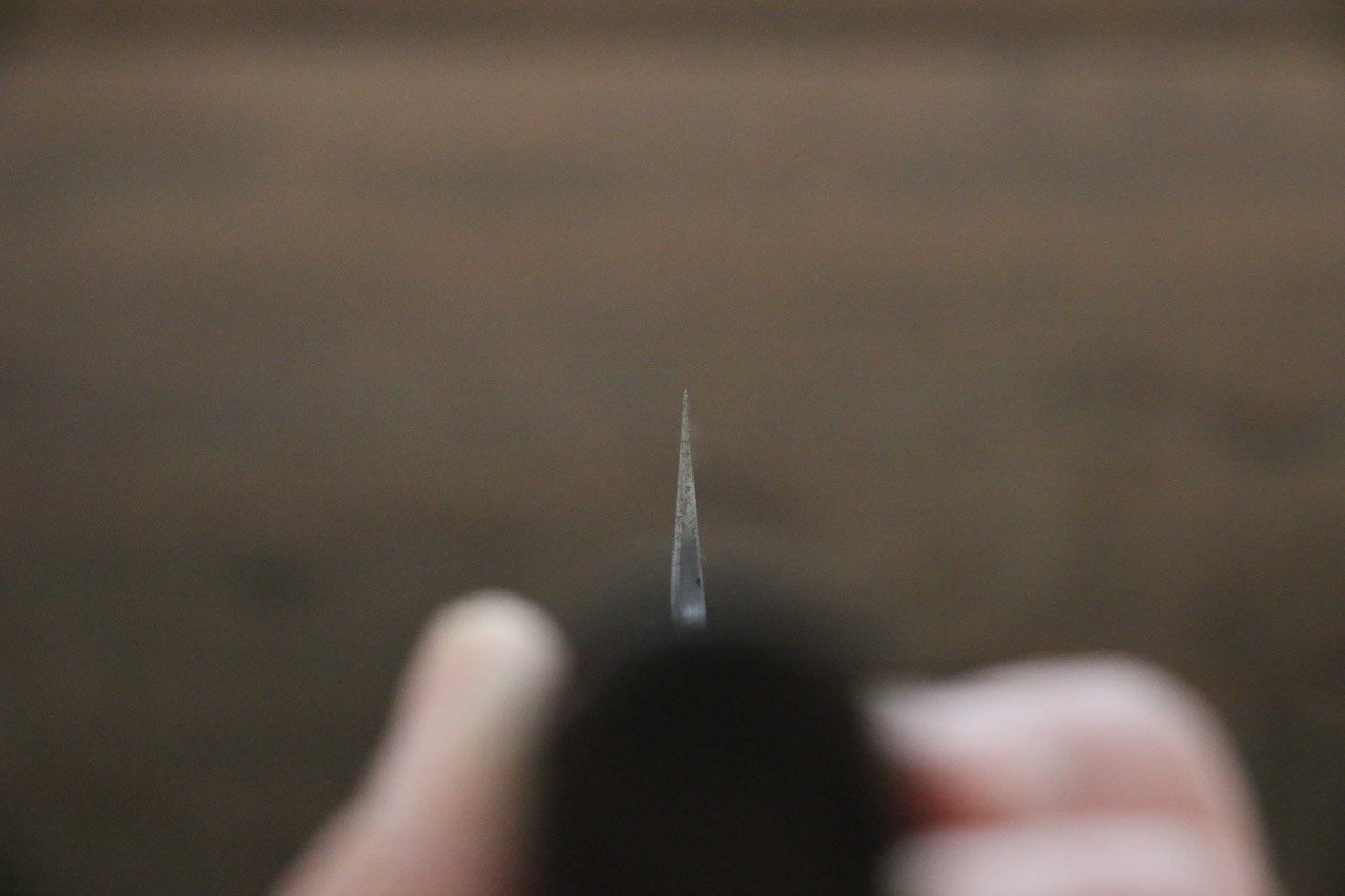 Hideo Kitaoka Blue Steel No.2 Damascus Kiritsuke Yanagiba 210mm Shitan Handle - Japanny - Best Japanese Knife