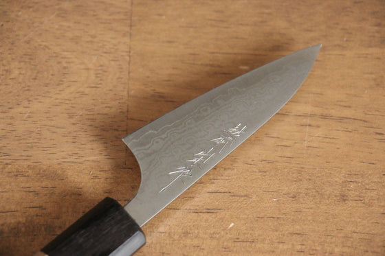 Nao Yamamoto VG10 Damascus Petty-Utility 80mm Walnut Handle - Japanny - Best Japanese Knife