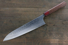  Yoshimi Kato Silver Steel No.3 Hammered Gyuto Japanese Chef Knife 240mm with Red Honduras Handle - Japanny - Best Japanese Knife