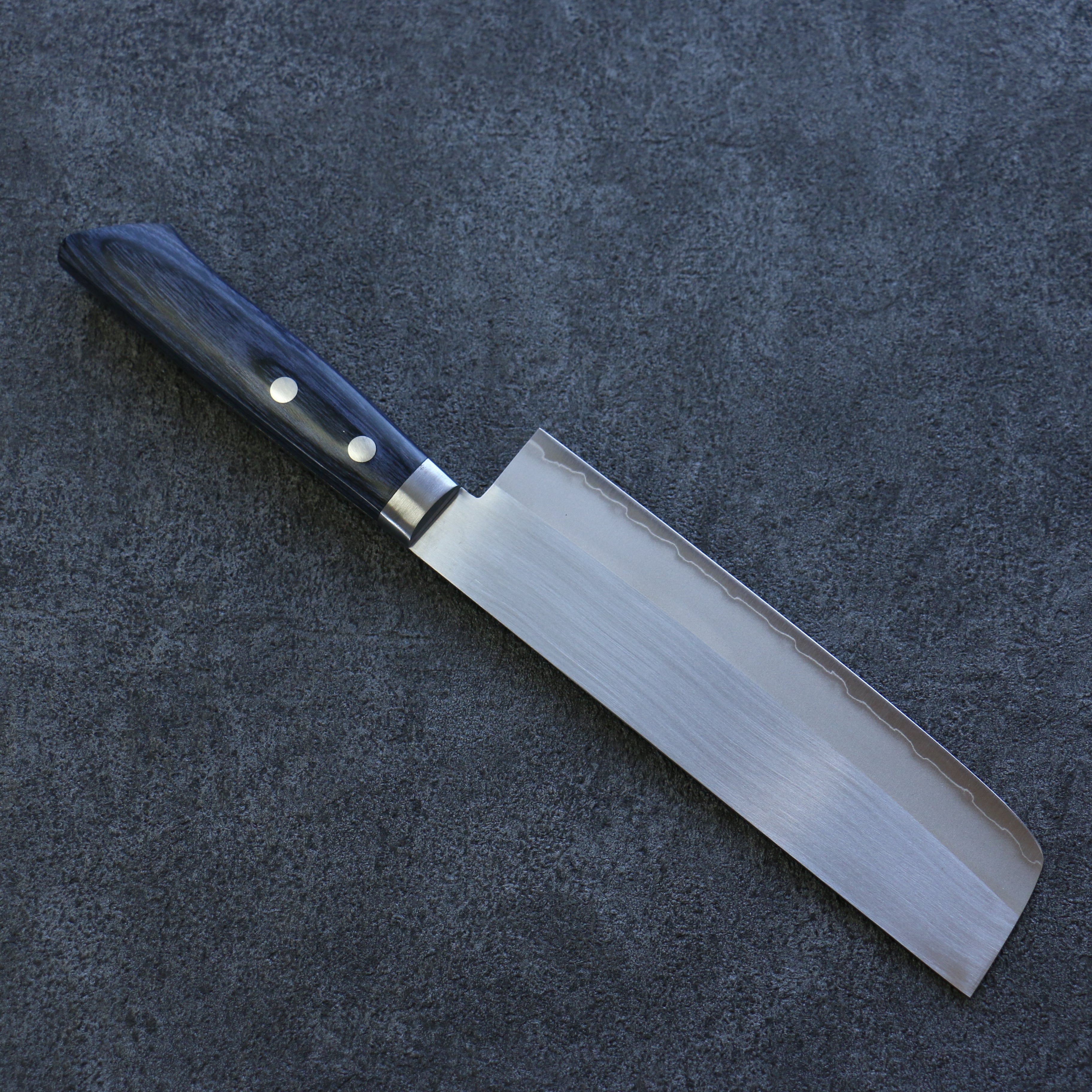 Kunihira VG1 Migaki Finished Usuba 165mm Navy blue Pakka wood Handle - Japanny - Best Japanese Knife