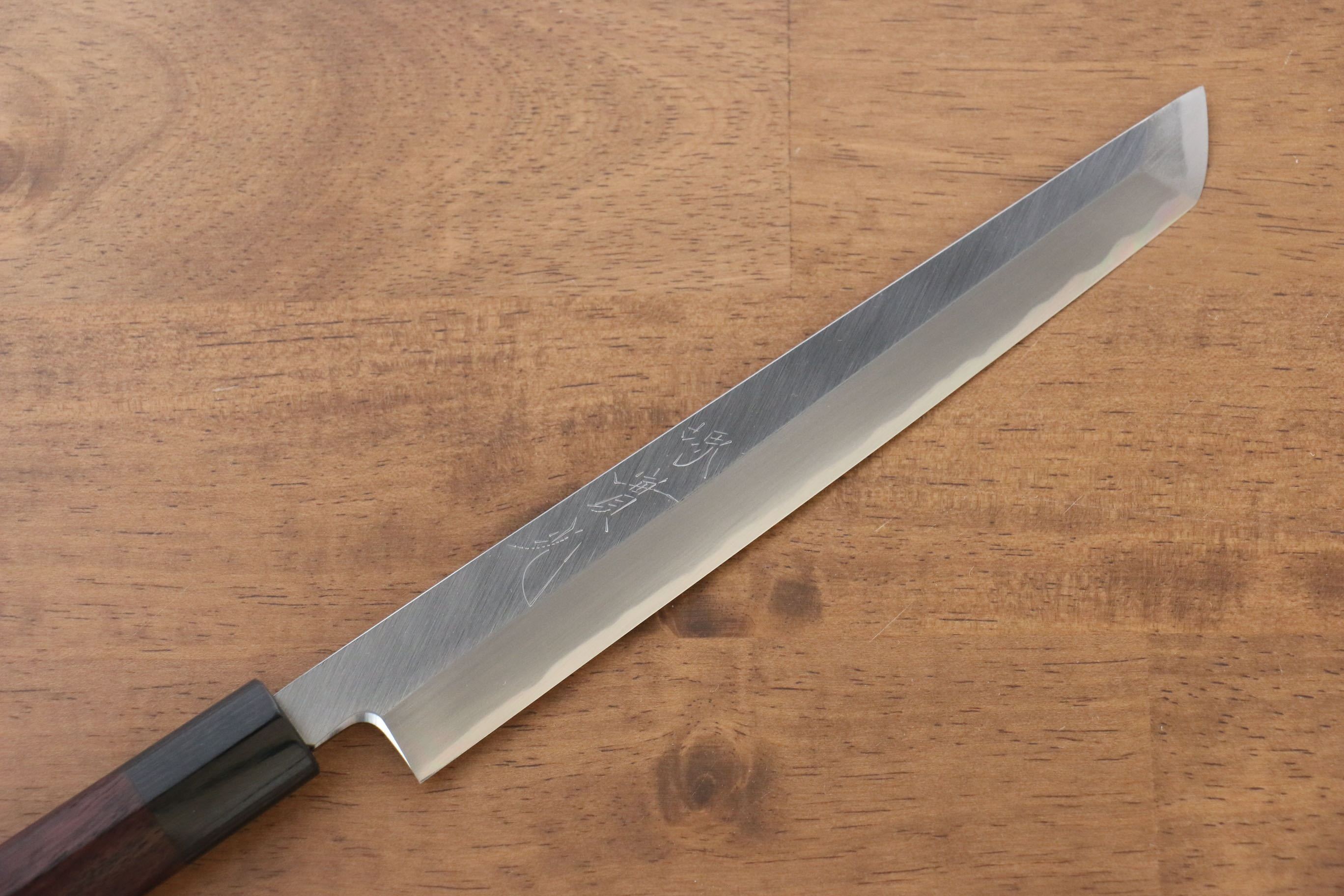 Jikko White Steel No.2 Sakimaru Yanagiba  210mm Shitan Handle - Japanny - Best Japanese Knife