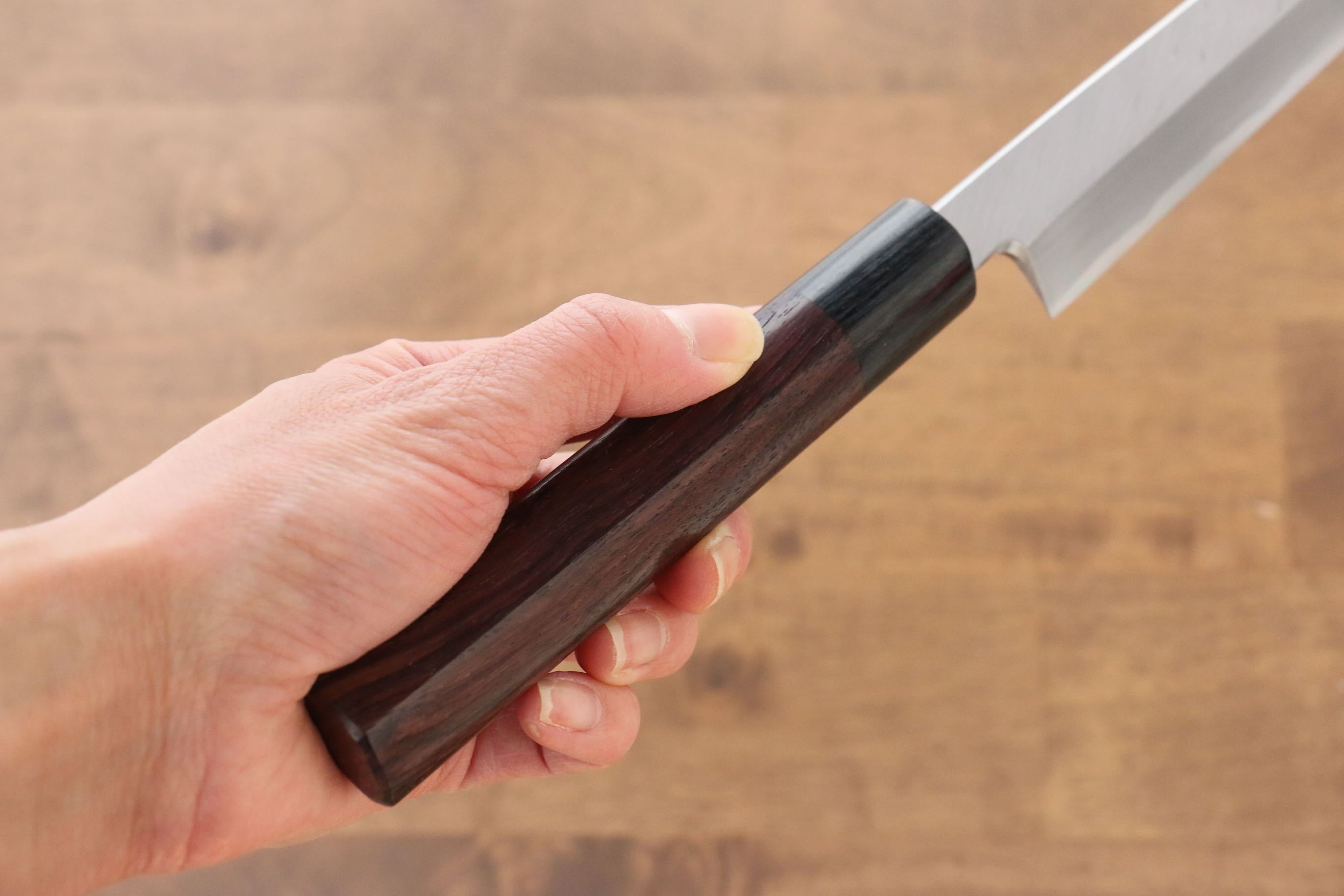 Jikko White Steel No.2 Sakimaru Yanagiba  210mm Shitan Handle - Japanny - Best Japanese Knife