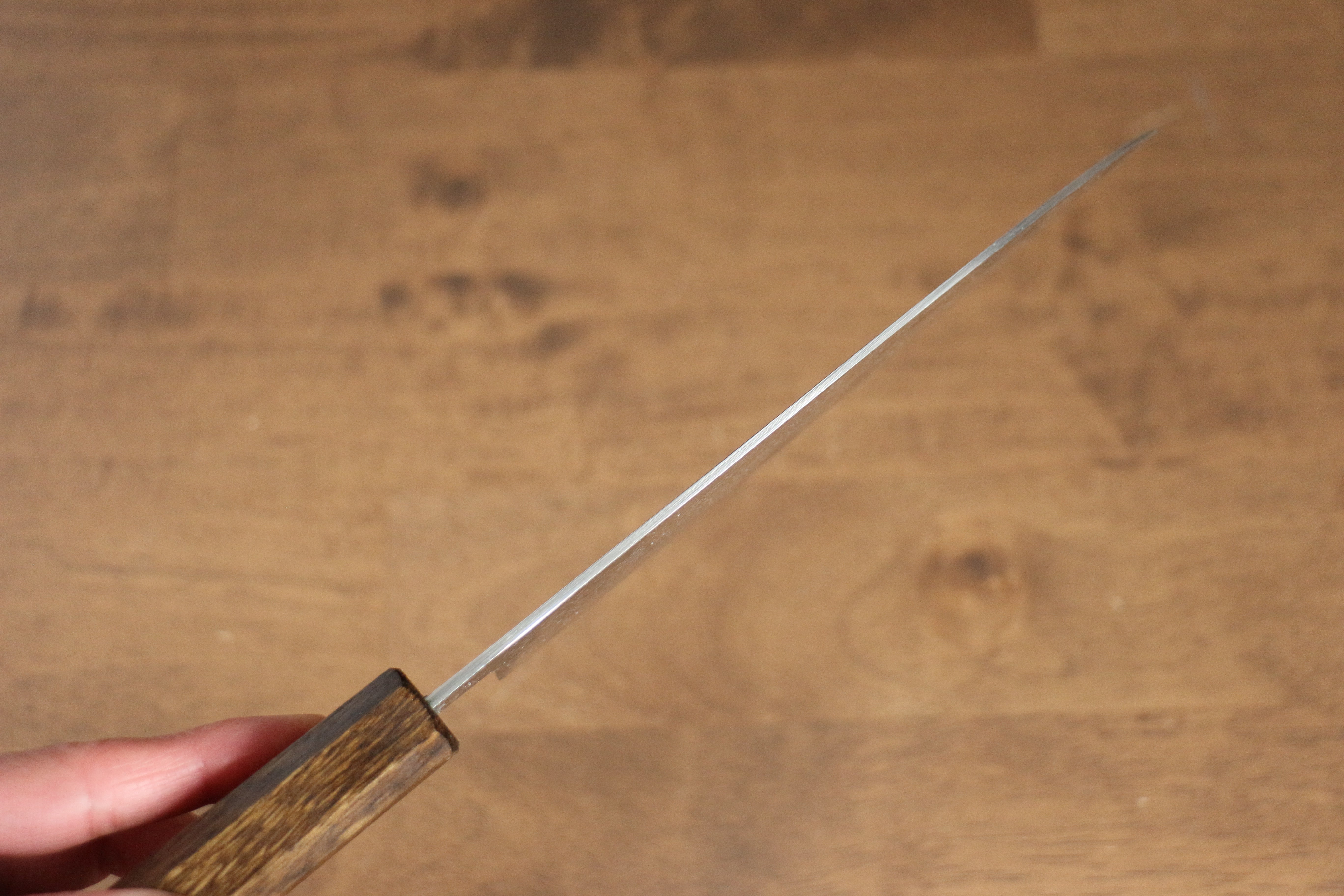 Seisuke VG10 Mirrored Finish Damascus Santoku 165mm Oak Handle - Japanny - Best Japanese Knife