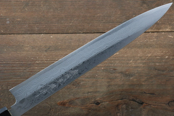 [Left Handed] Hideo Kitaoka White Steel No.2 Damascus Yanagiba Japanese Chef Knife 240mm - Japanny - Best Japanese Knife