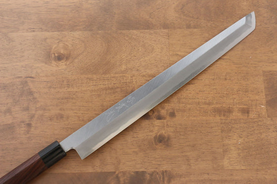 Jikko White Steel No.2 Sakimaru Yanagiba  330mm Shitan Handle - Japanny - Best Japanese Knife