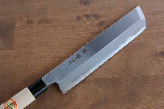 Sakai Takayuki Kasumitogi White Steel Hamokiri 240mm Magnolia Handle - Japanny - Best Japanese Knife