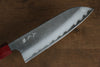 Yoshimi Kato Blue Super Nashiji Santoku 170mm with Red Honduras Handle - Japanny - Best Japanese Knife