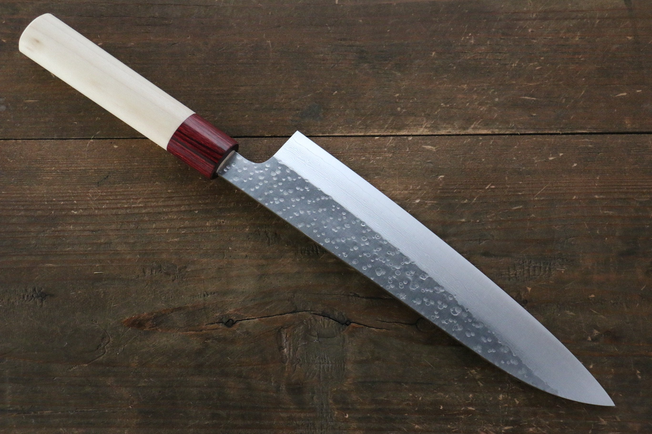 Seisuke VG10 16 Layer Hammered Damascus Gyuto 210mm with Magnolia Handle - Japanny - Best Japanese Knife