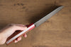 Yoshimi Kato Blue Super Nashiji Santoku 170mm with Red Honduras Handle - Japanny - Best Japanese Knife