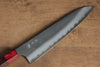 Yoshimi Kato Blue Super Nashiji Gyuto 210mm with Red Honduras Handle - Japanny - Best Japanese Knife