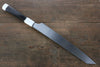 Sakai Takayuki Ginryu Honyaki Swedish Steel Mirrored Finish Kengata Yanagiba 270mm Ebony Wood Handle with Sheath - Japanny - Best Japanese Knife