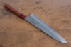 Yoshimi Kato Blue Super Nashiji Gyuto 240mm with Red Honduras Handle - Japanny - Best Japanese Knife