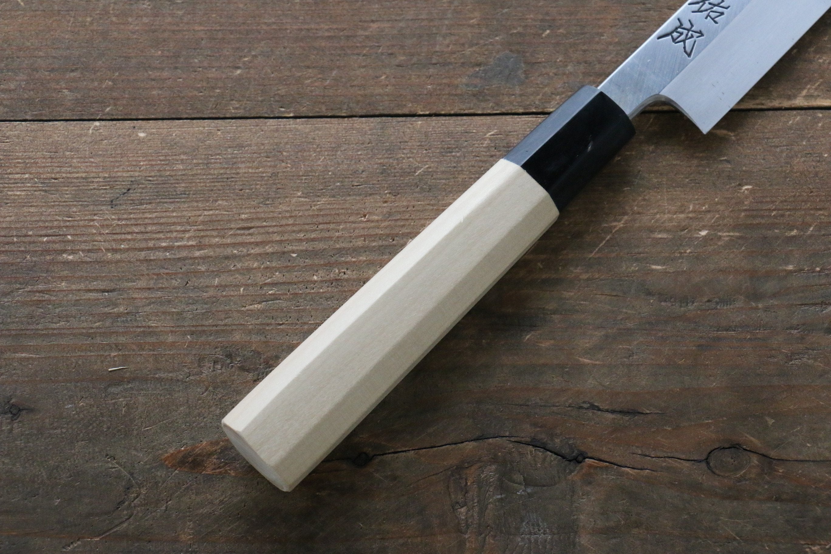 Sukenari VG10 2 Layer Mirrored Finish Yanagiba Magnolia Handle - Japanny - Best Japanese Knife