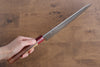 Yoshimi Kato Blue Super Nashiji Gyuto 240mm with Red Honduras Handle - Japanny - Best Japanese Knife