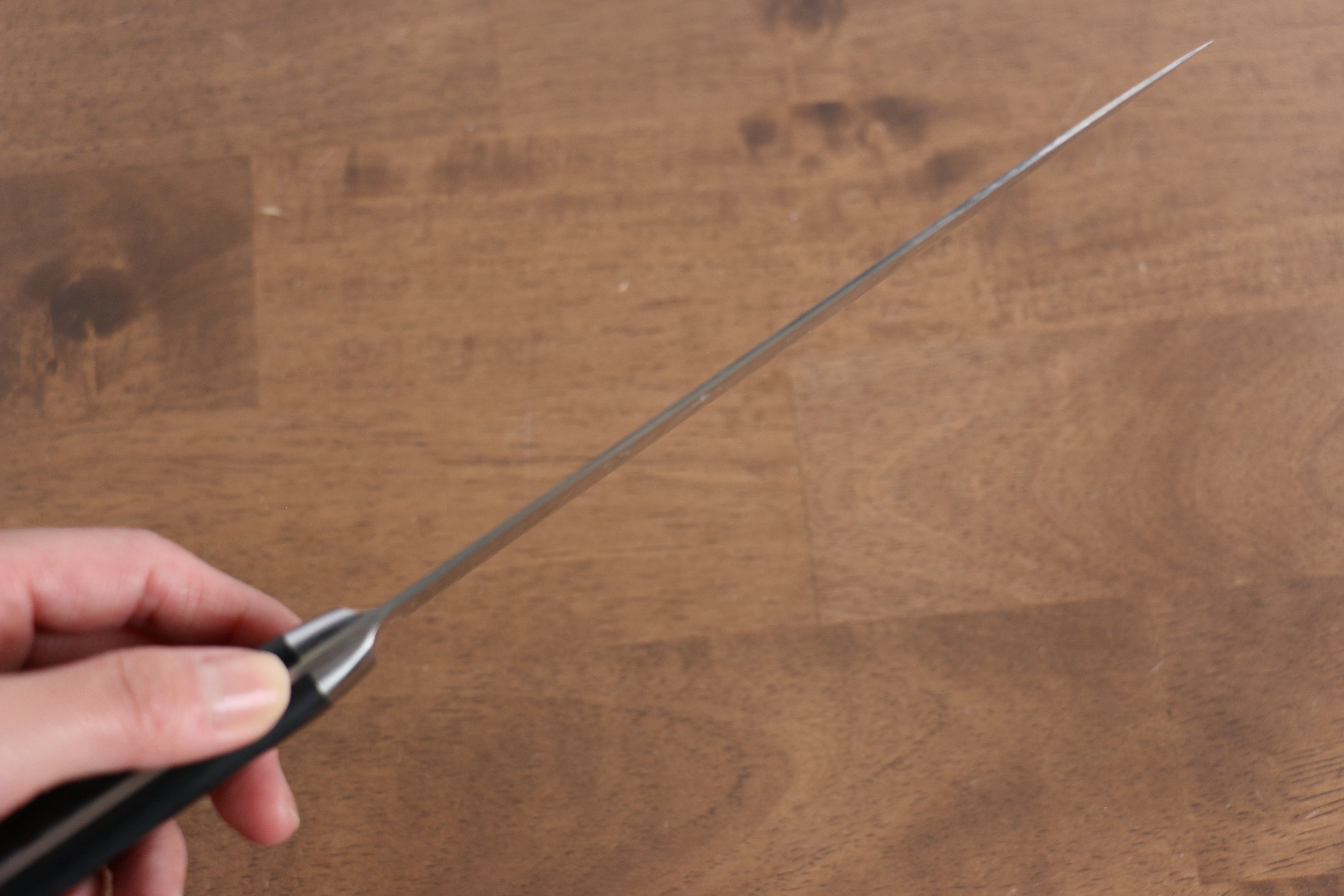 Seisuke AUS10 45 Layer Mirrored Finish Damascus Gyuto 180mm Black Pakka wood Handle - Japanny - Best Japanese Knife