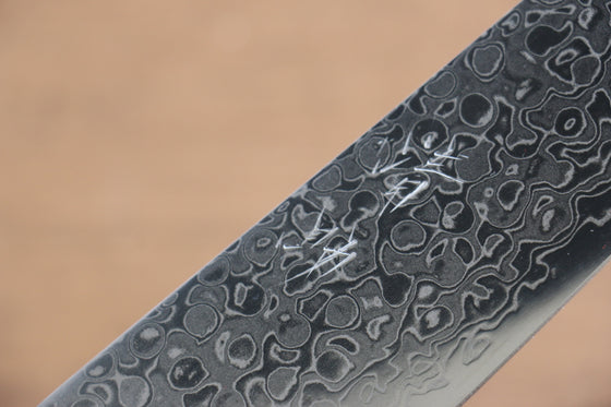 Seisuke AUS10 45 Layer Mirrored Finish Damascus Gyuto 210mm Black Pakka wood Handle - Japanny - Best Japanese Knife