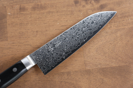 Seisuke AUS10 45 Layer Mirrored Finish Damascus Santoku 170mm Black Pakka wood Handle - Japanny - Best Japanese Knife