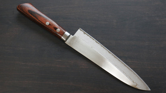 Kunihira Sairyu VG10 Migaki Finished Damascus Gyuto 180mm Mahogany Handle - Japanny - Best Japanese Knife