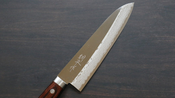 Kunihira Sairyu VG10 Migaki Finished Damascus Gyuto 180mm Mahogany Handle - Japanny - Best Japanese Knife