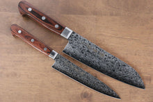  Sakai Takayuki VG10 17 Layer Damascus Mirrored Finish Japanese Santoku & Petty mm - Japanny - Best Japanese Knife