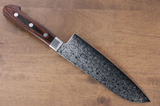 Sakai Takayuki VG10 17 Layer Damascus Mirrored Finish Japanese Santoku & Petty mm - Japanny - Best Japanese Knife