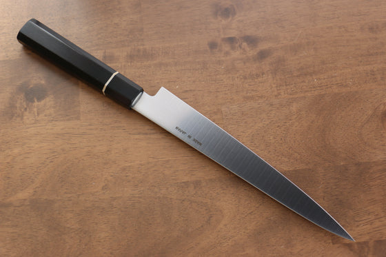 Seisuke Molybdenum Slicer 210mm Black Pakka wood Handle - Japanny - Best Japanese Knife