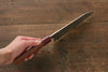 Yoshimi Kato Silver Steel No.3 Hammered Santoku Japanese Chef Knife 165mm with Red Honduras Handle - Japanny - Best Japanese Knife