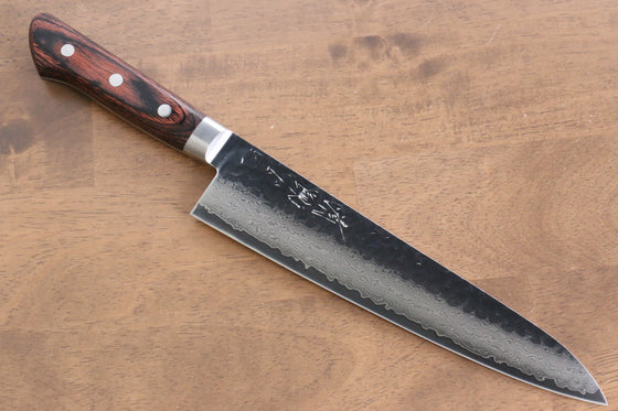 Seisuke VG10 33 Layer Hammered Damascus Gyuto 210mm Mahogany Handle - Japanny - Best Japanese Knife