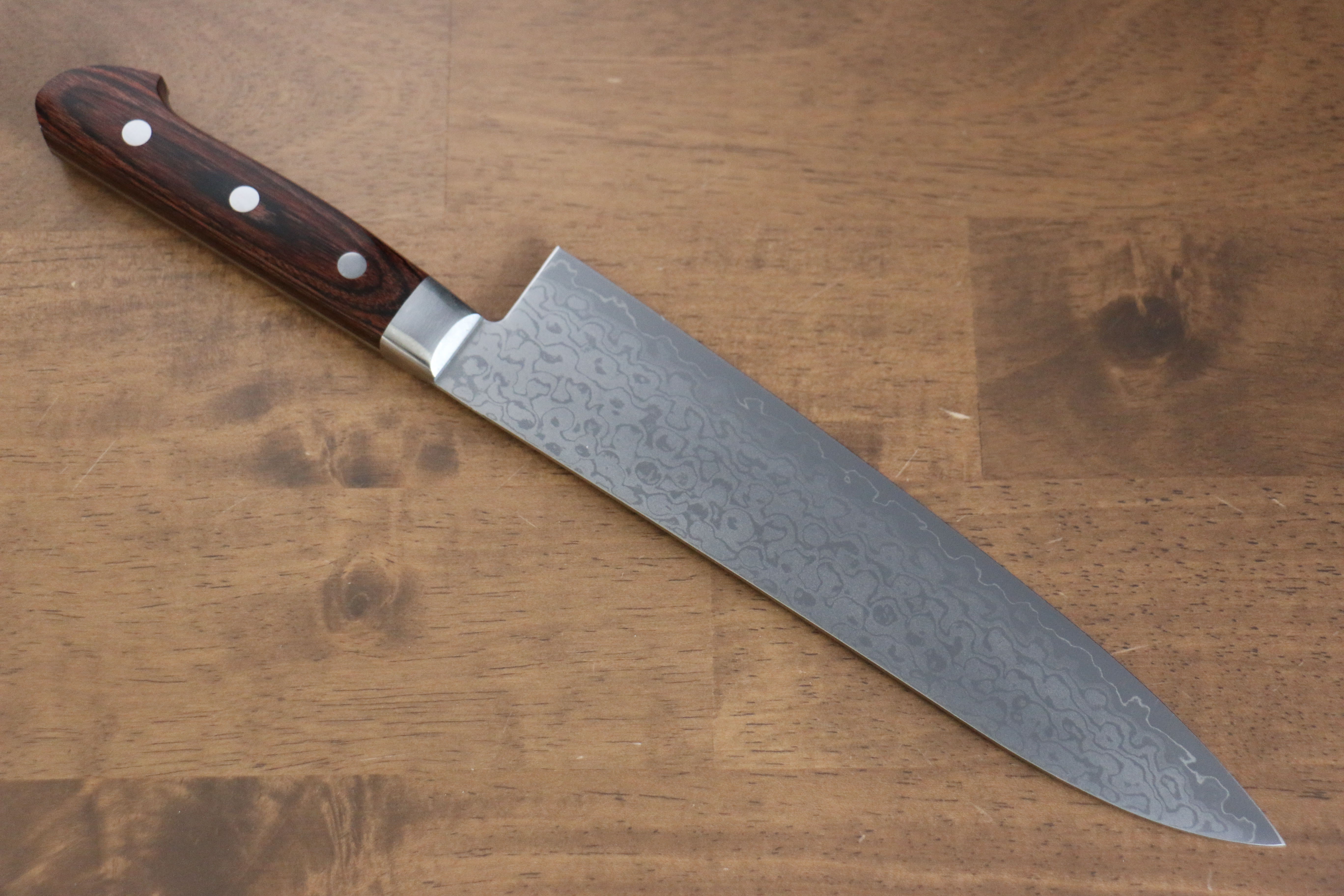 Sakai Takayuki VG10 17 Layer Damascus Mirrored Finish Gyuto 210mm - Japanny - Best Japanese Knife