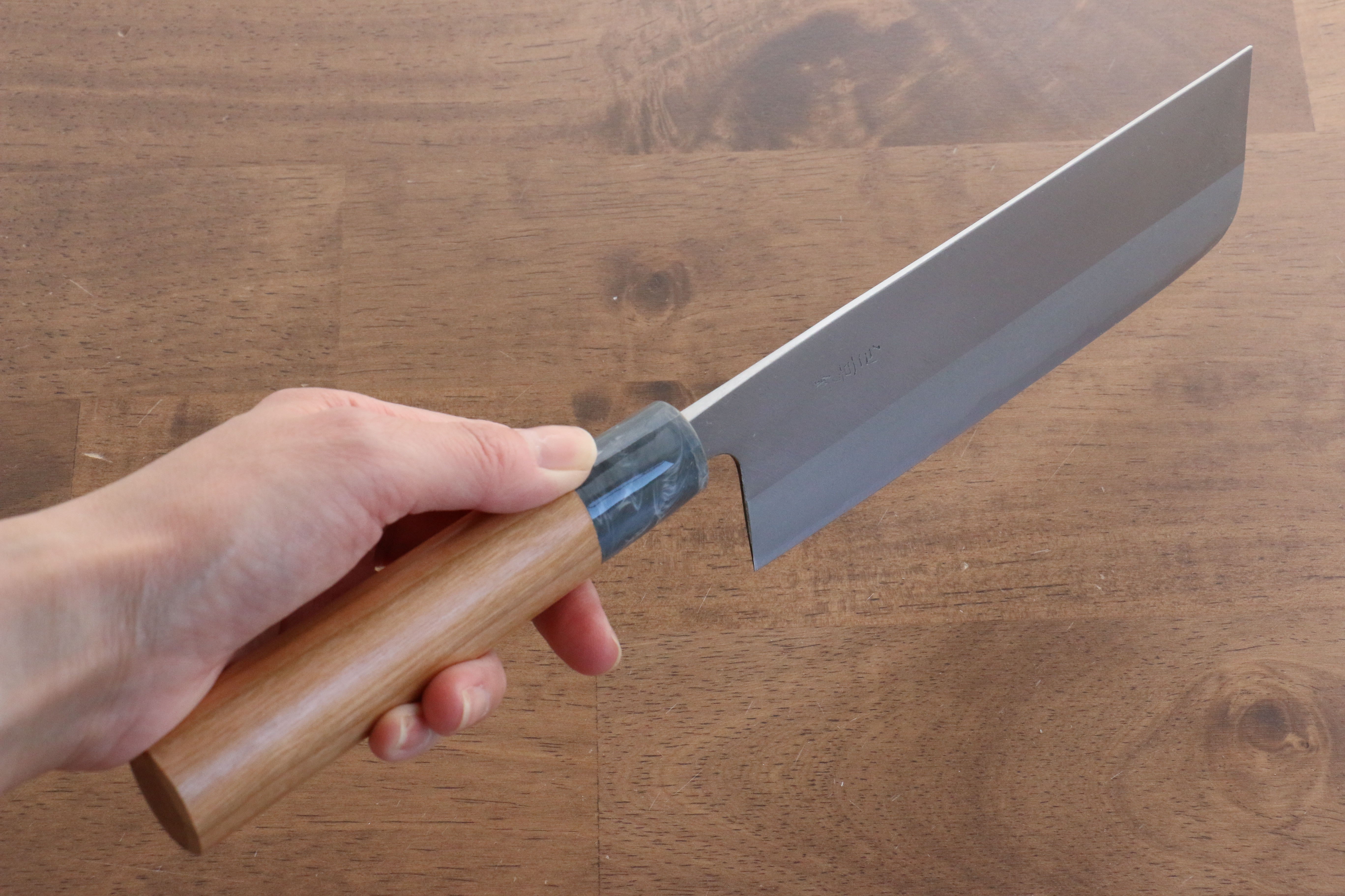 Nao Yamamoto White Steel No.2 Kasumitogi Nakiri 165mm American Cherry Handle - Japanny - Best Japanese Knife