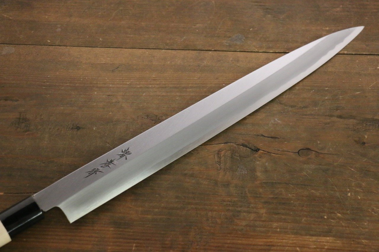 Sakai Takayuki Kasumi White Steel Yanagiba Magnolia Handle - Japanny - Best Japanese Knife