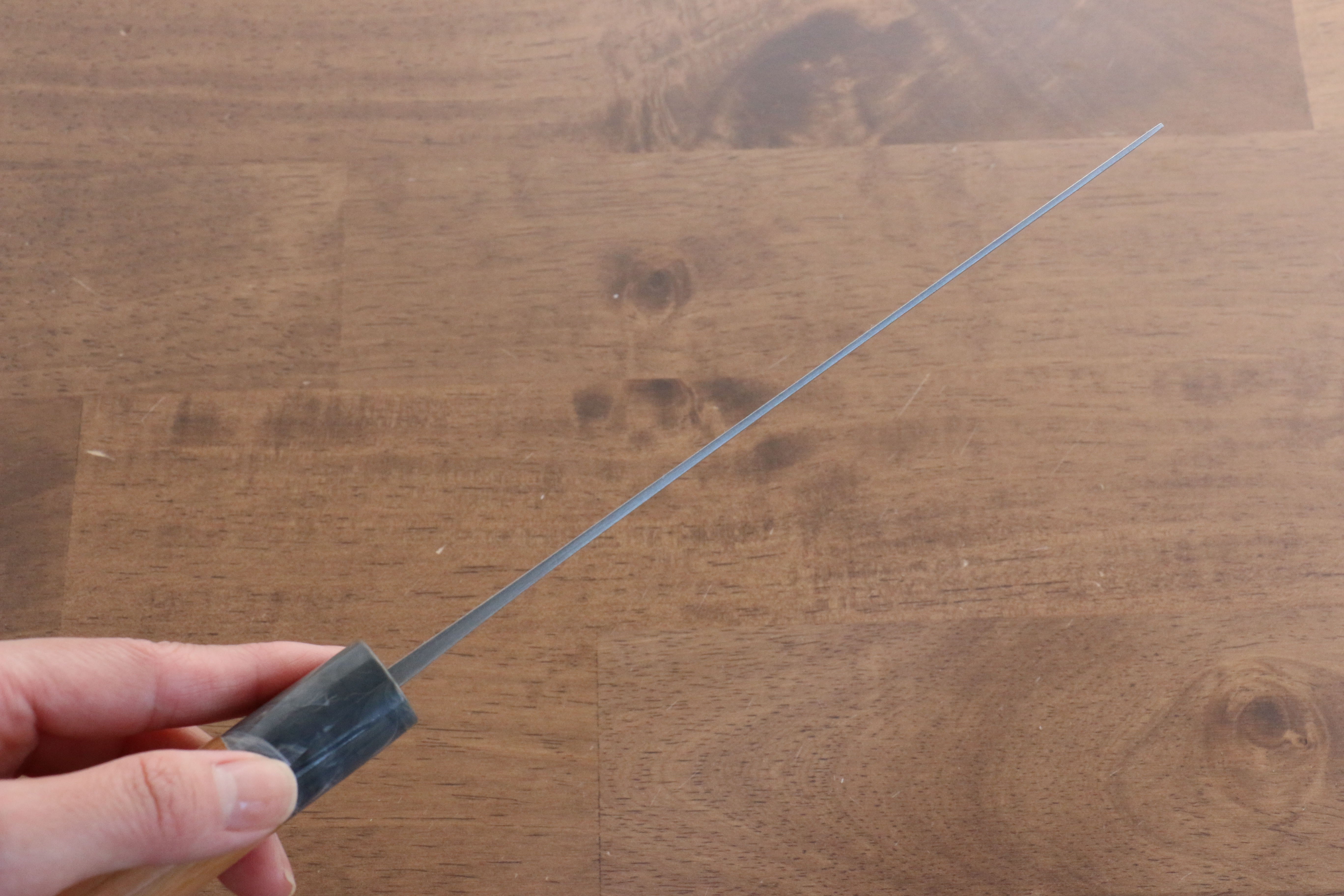 Nao Yamamoto White Steel No.2 Kasumitogi Nakiri 165mm American Cherry Handle - Japanny - Best Japanese Knife