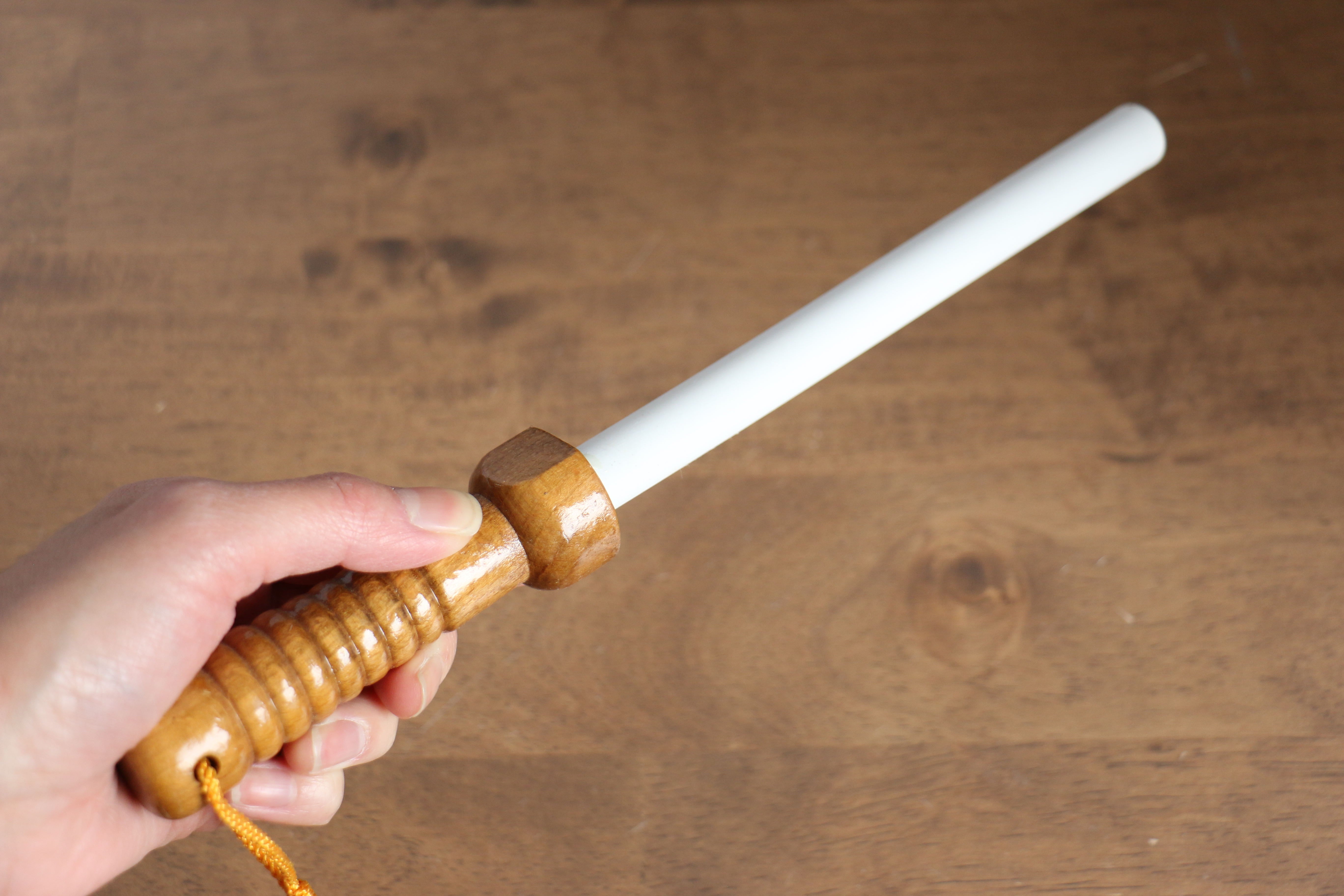 Fine ceramic Sharpening Rod  Brown Pakka wood Handle - Japanny - Best Japanese Knife