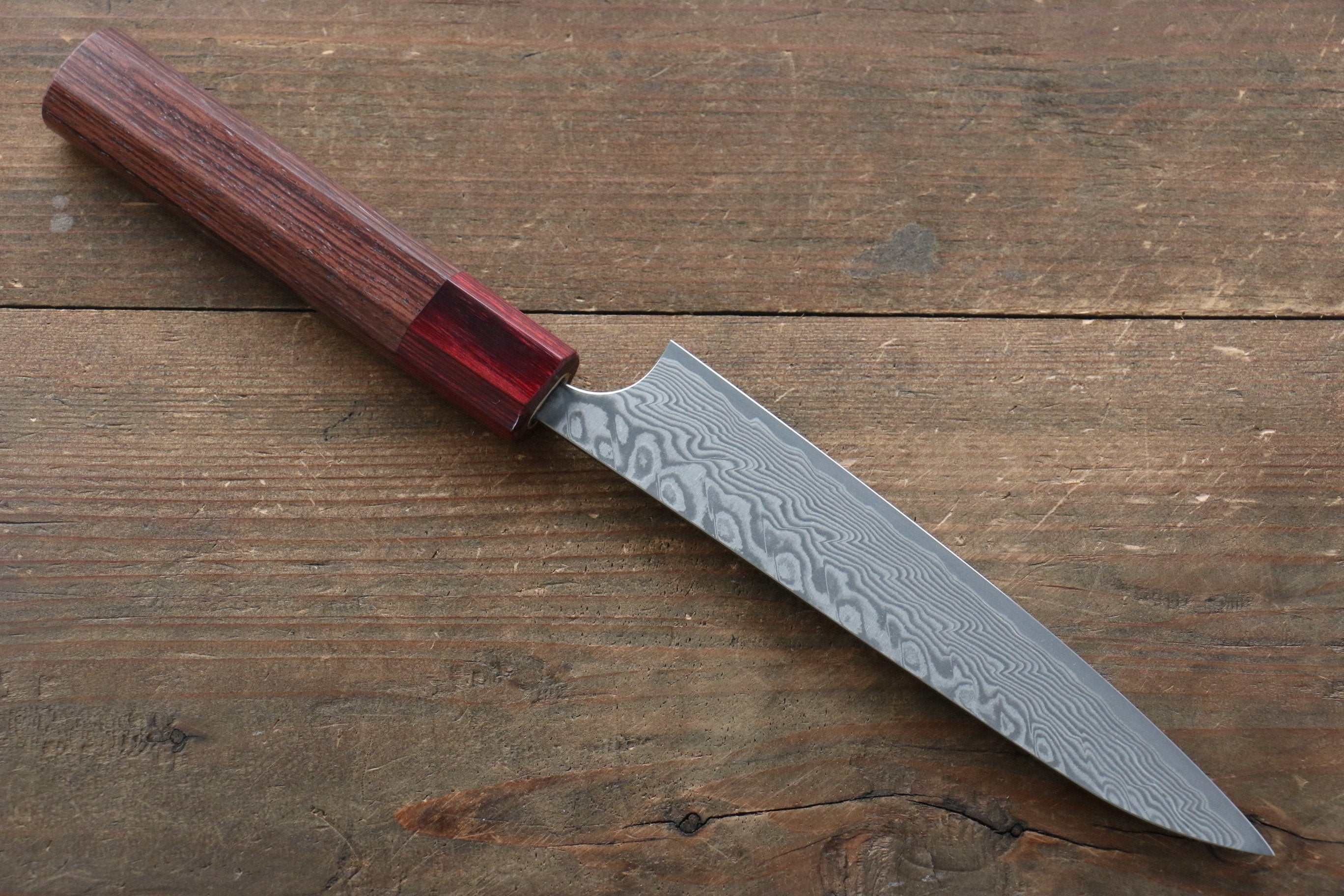 Yoshimi Kato SG2 Damascus Petty Japanese Chef Knife 150mm with Honduras Handle - Japanny - Best Japanese Knife