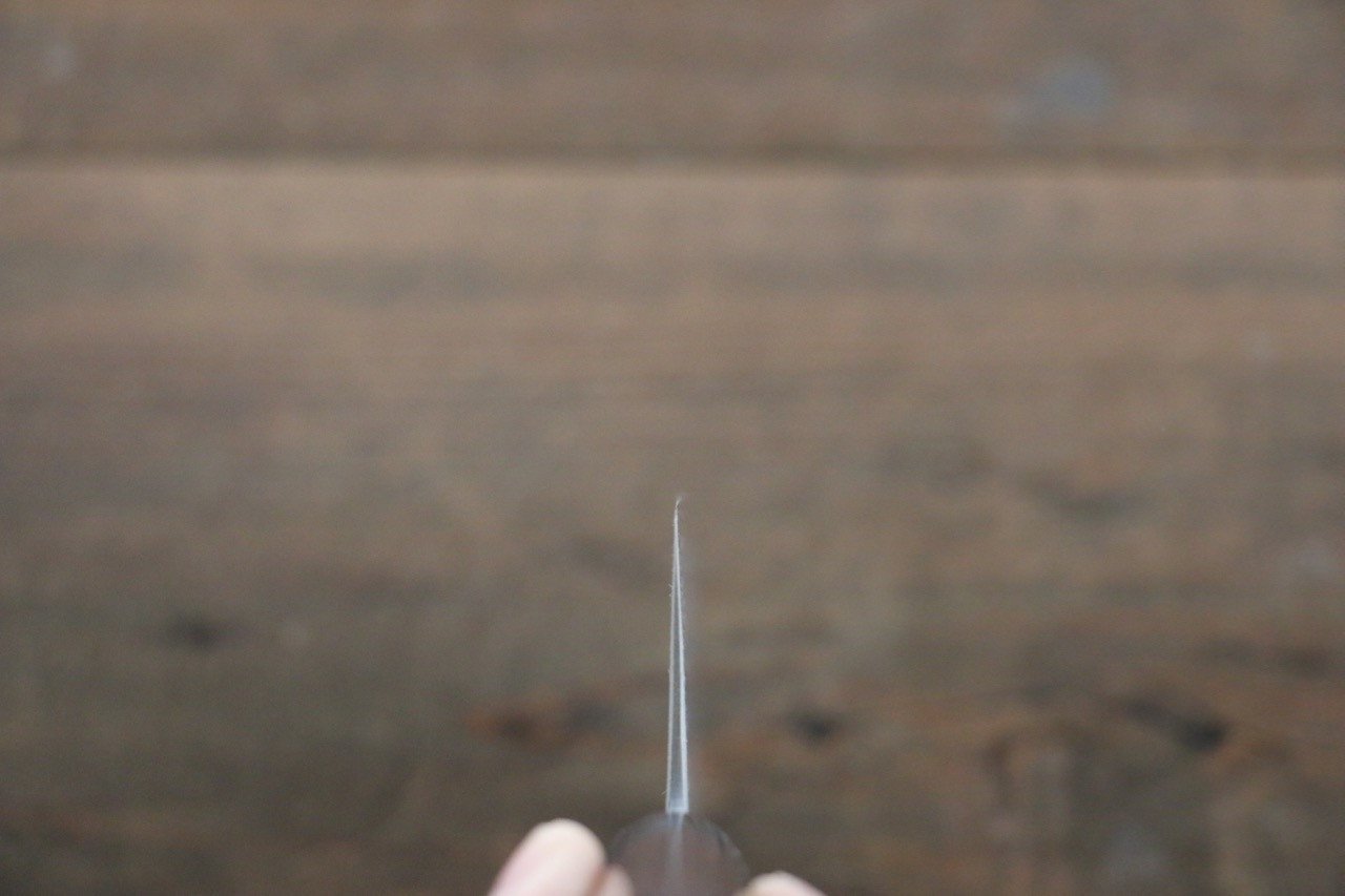 Shungo Ogata White Steel No.2 Damascus Migaki Finished Nakiri 165mm Shitan Handle - Japanny - Best Japanese Knife