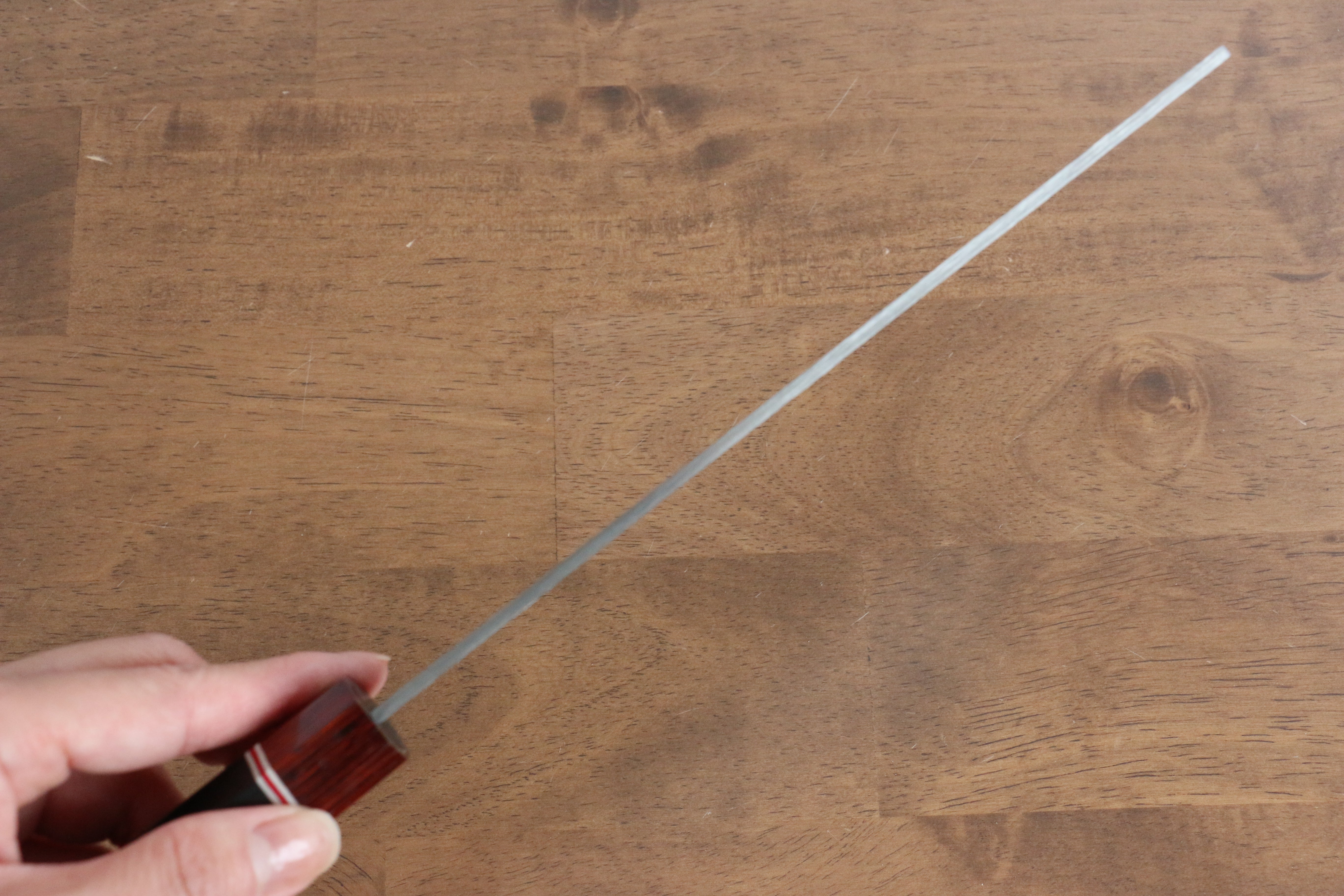 Seisuke VG10 Damascus Nakiri 180mm Black Pakka wood Handle - Japanny - Best Japanese Knife