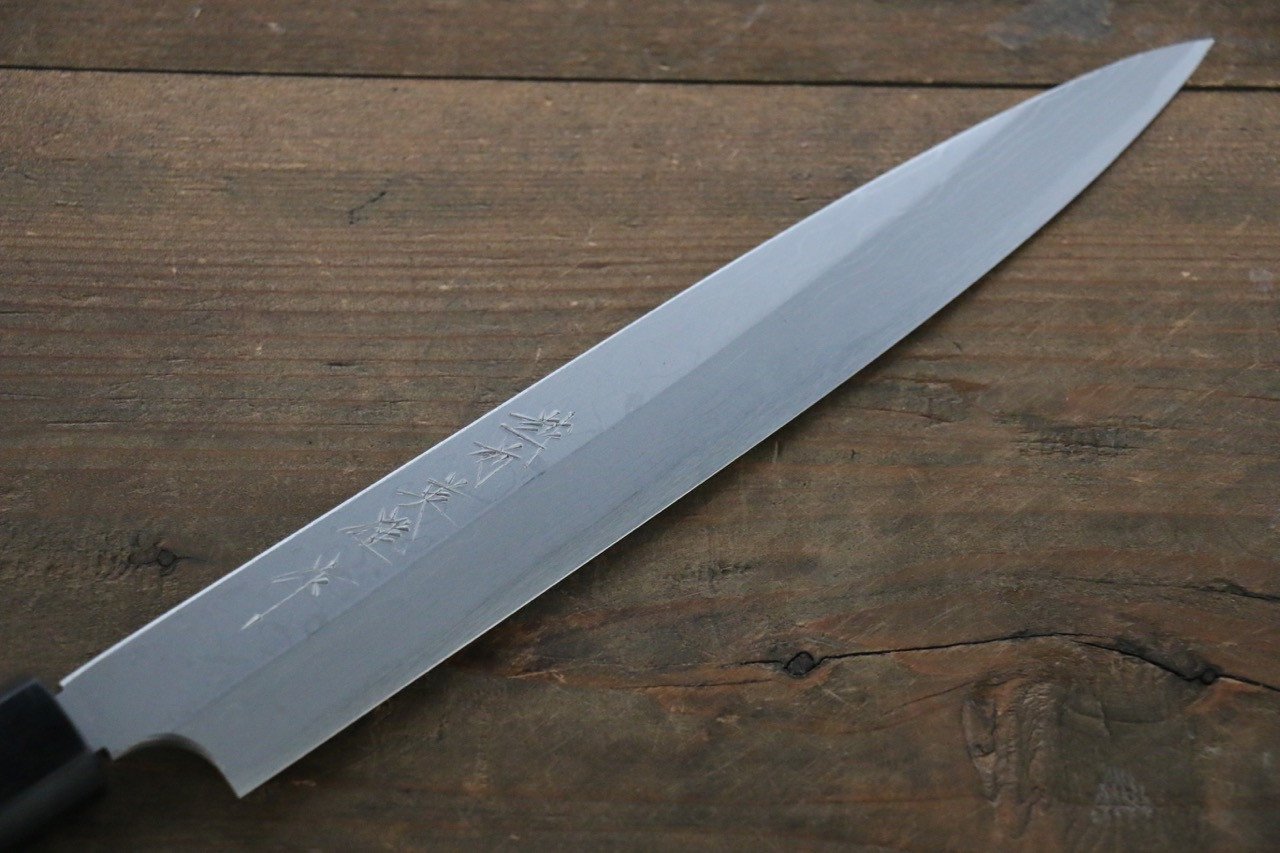 Hideo Kitaoka White Steel No.2 Damascus Yanagiba 210mm Shitan Handle - Japanny - Best Japanese Knife