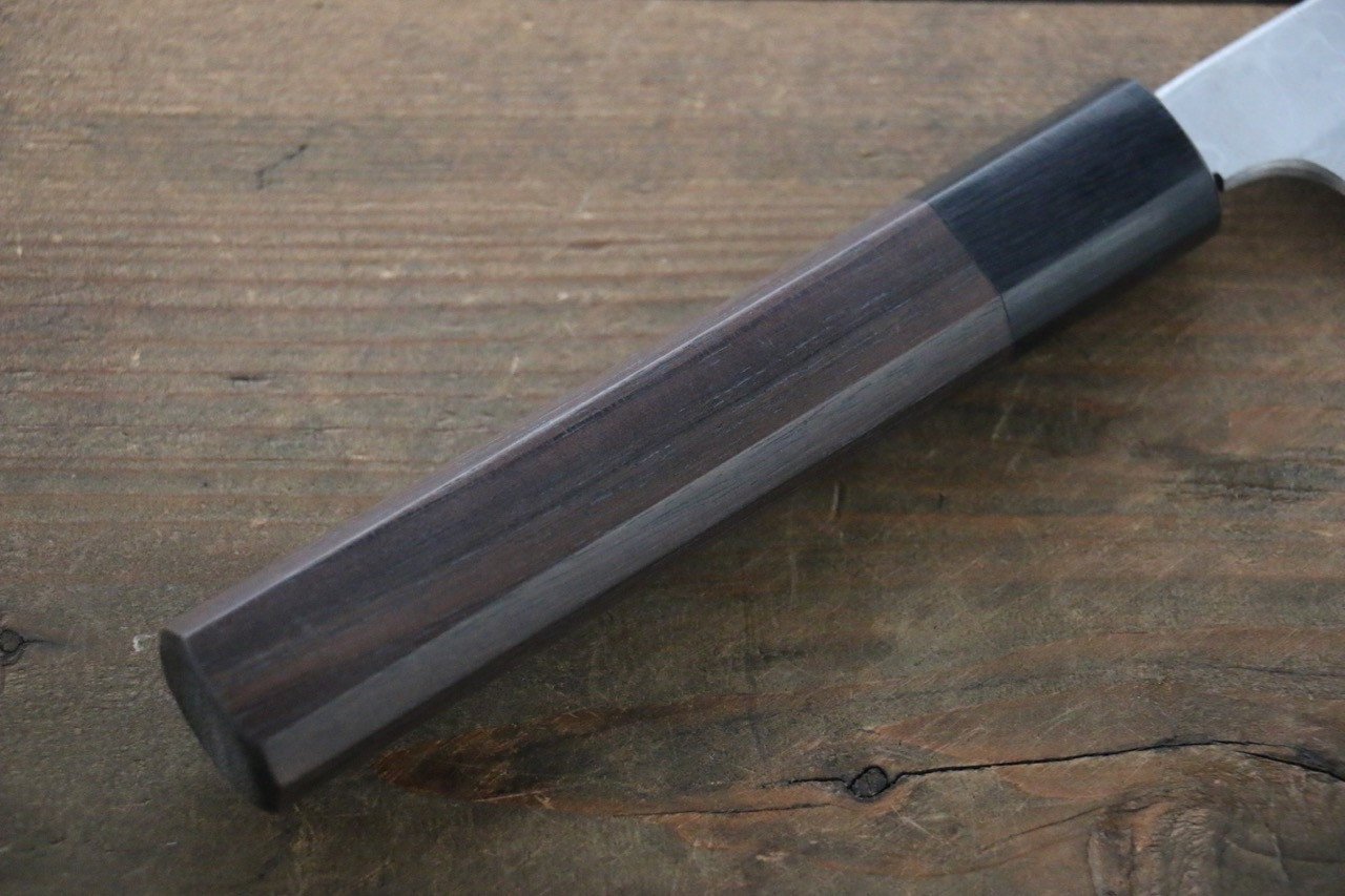 Hideo Kitaoka White Steel No.2 Damascus Yanagiba 210mm Shitan Handle - Japanny - Best Japanese Knife