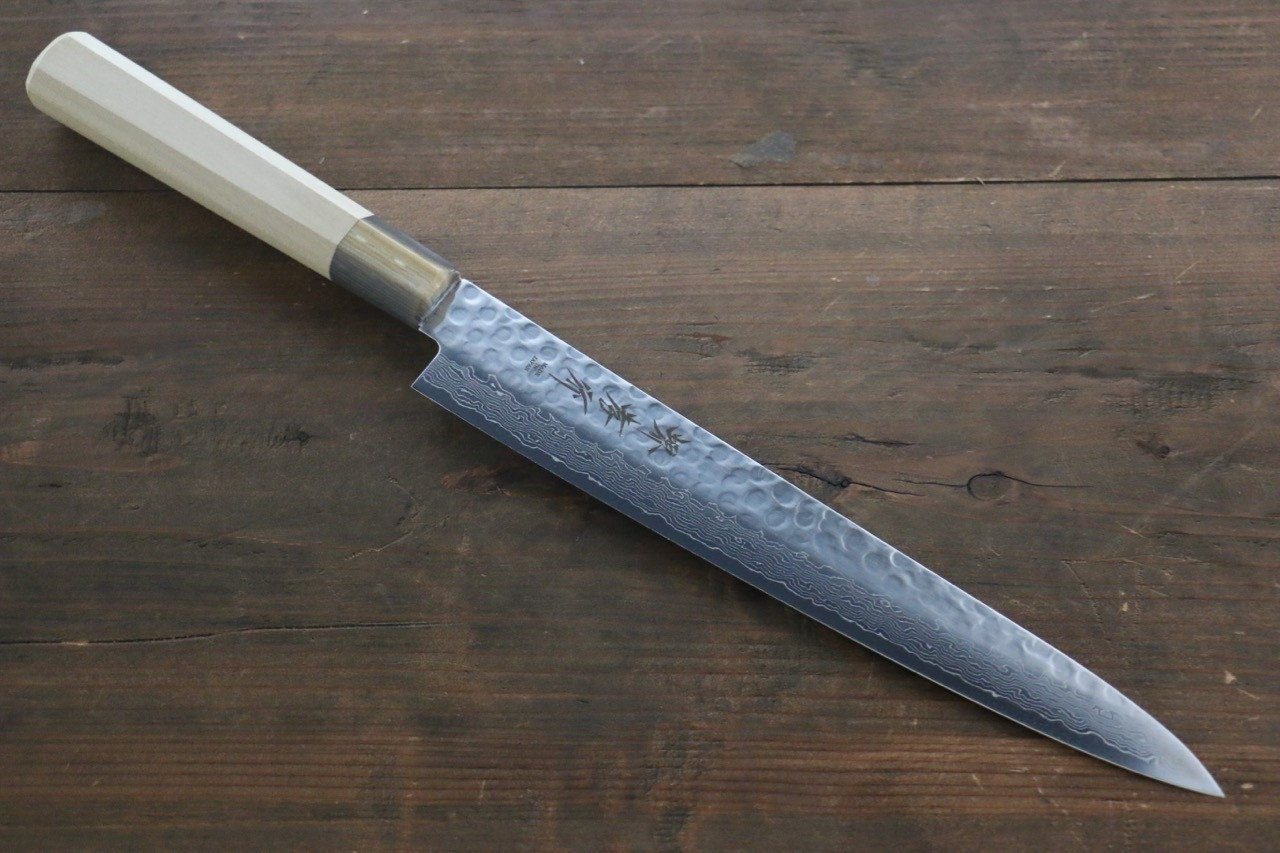 Sakai Takayuki AUS10 45 Layer Damascus Sujihiki 240mm Magnolia Handle - Japanny - Best Japanese Knife