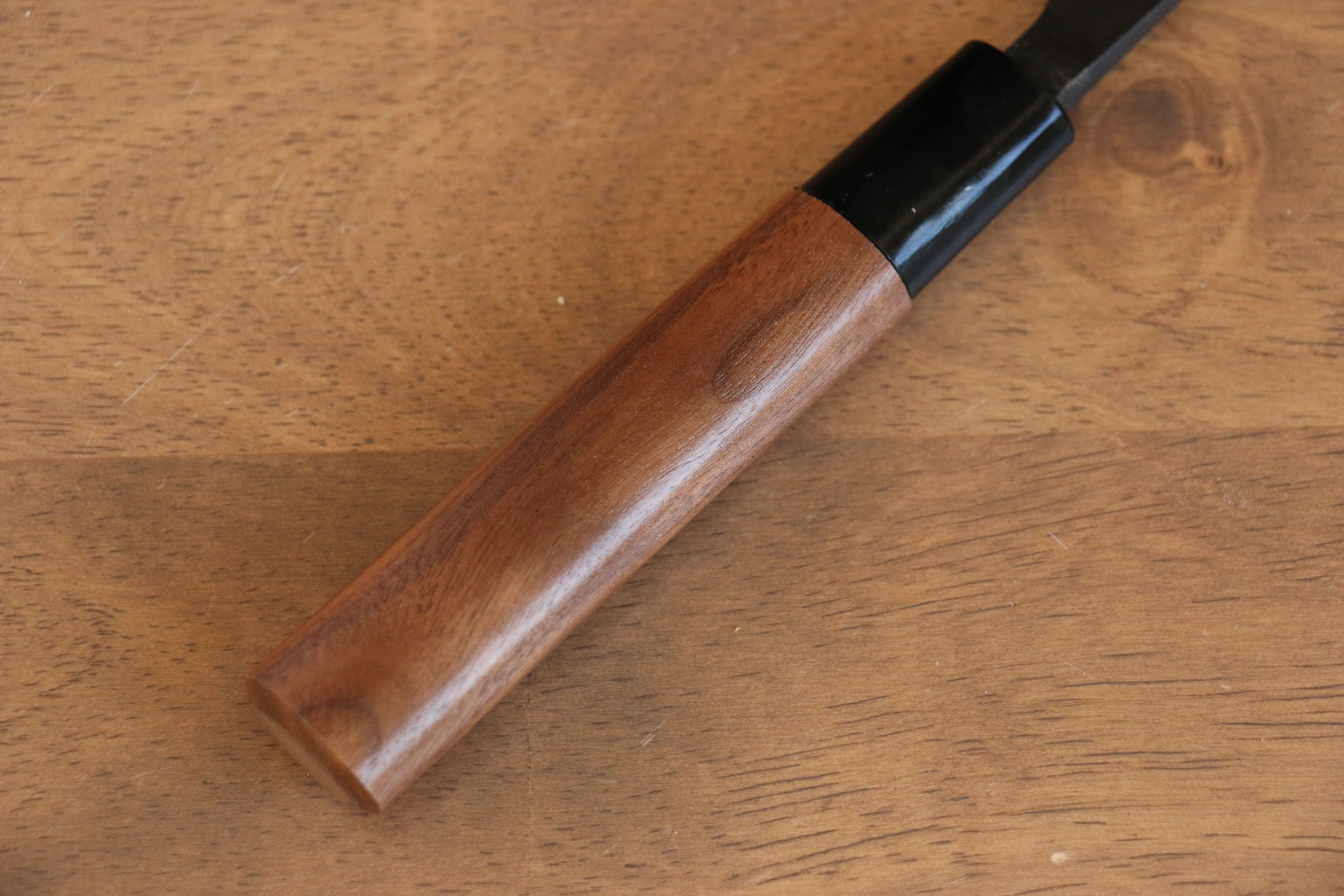 Nao Yamamoto Blue Steel Kurouchi Hammered(Maru) Petty-Utility 140mm Walnut Handle - Japanny - Best Japanese Knife