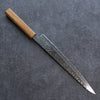 Seisuke Tsukikage AUS10 Migaki Finished Hammered Damascus Sujihiki 270mm Oak Handle - Japanny - Best Japanese Knife