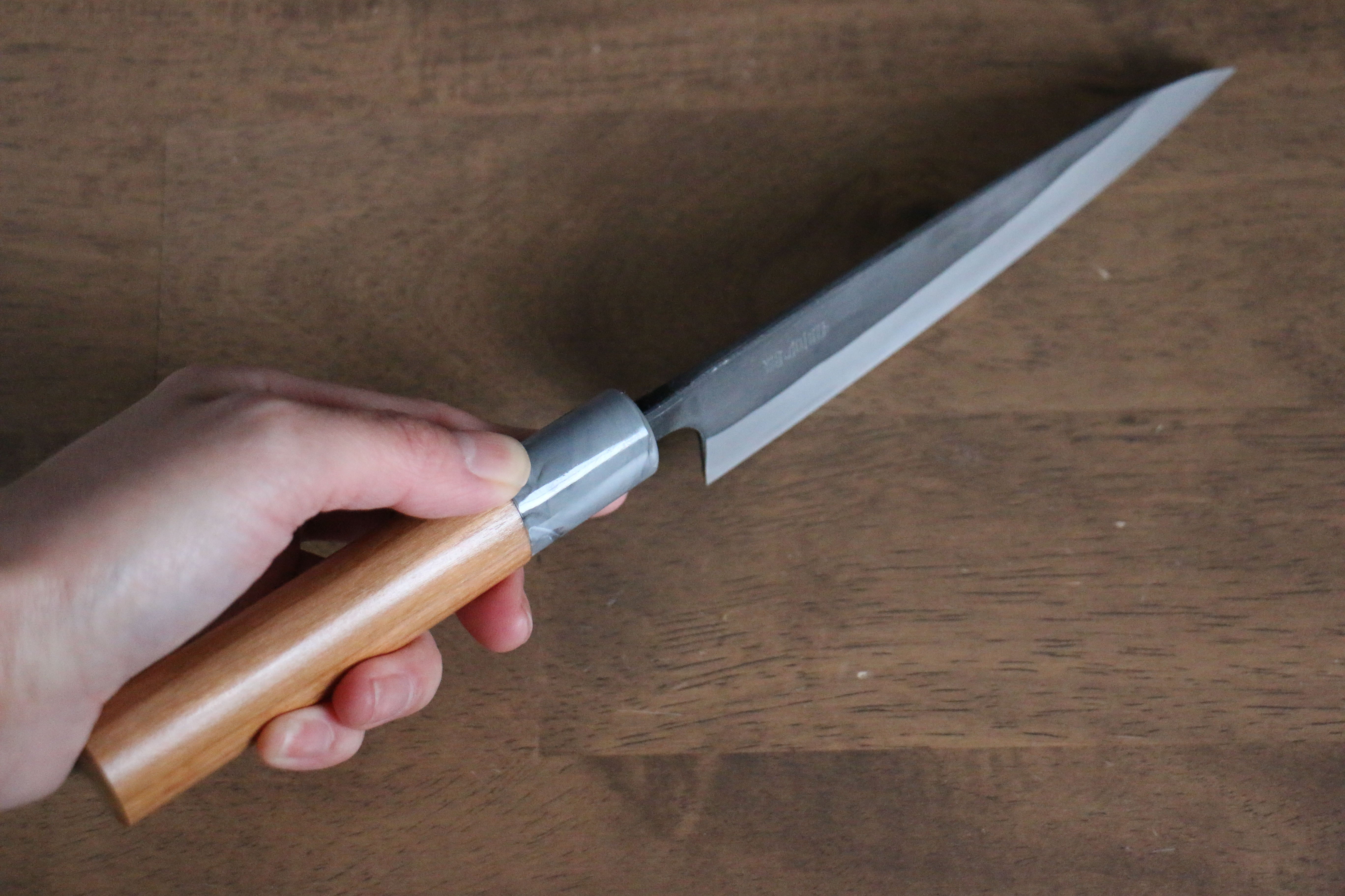 Nao Yamamoto White Steel No.2 Kurouchi Petty-Utility 140mm Cherry Wood Handle - Japanny - Best Japanese Knife