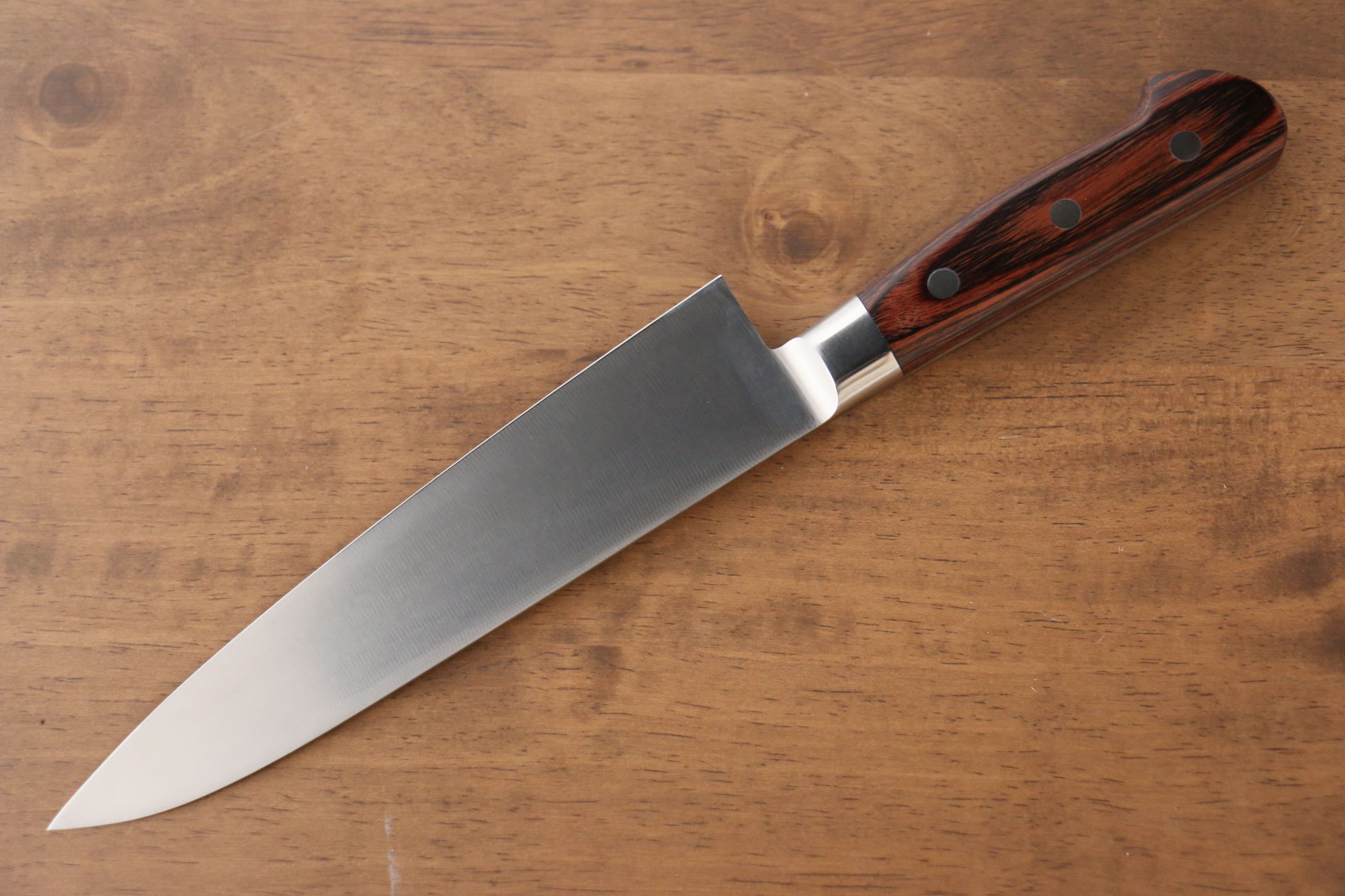 Iseya Molybdenum Gyuto 180mm Mahogany Pakka wood Handle - Japanny - Best Japanese Knife