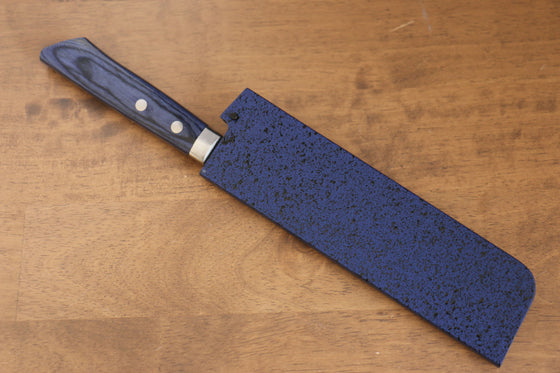 (Cyu) Blue Pakka wood Sheath for 180mm Nakiri with Plywood pin - Japanny - Best Japanese Knife