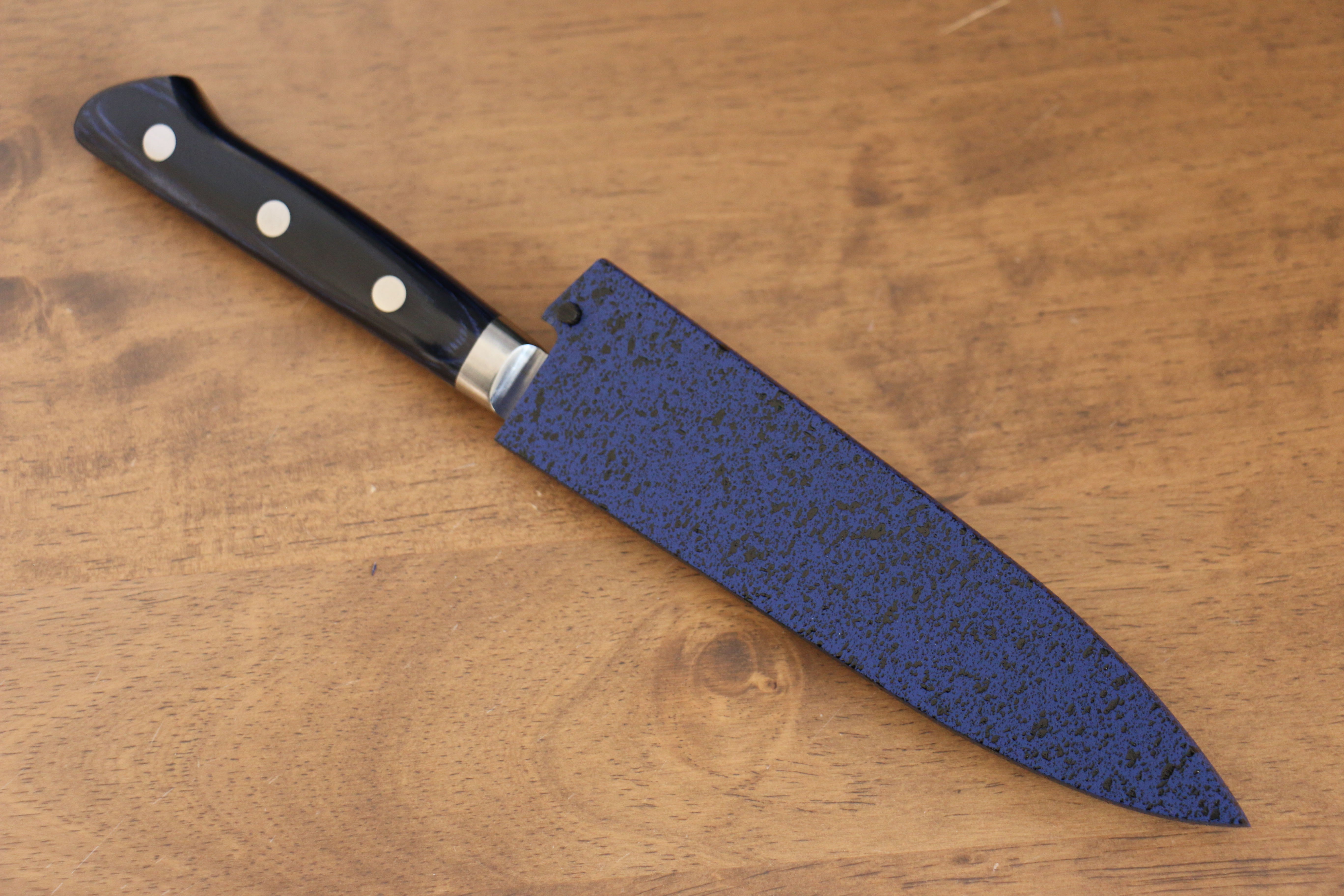 Blue Pakka wood Sheath for 120mm Petty-Utility with Plywood pin - Japanny - Best Japanese Knife