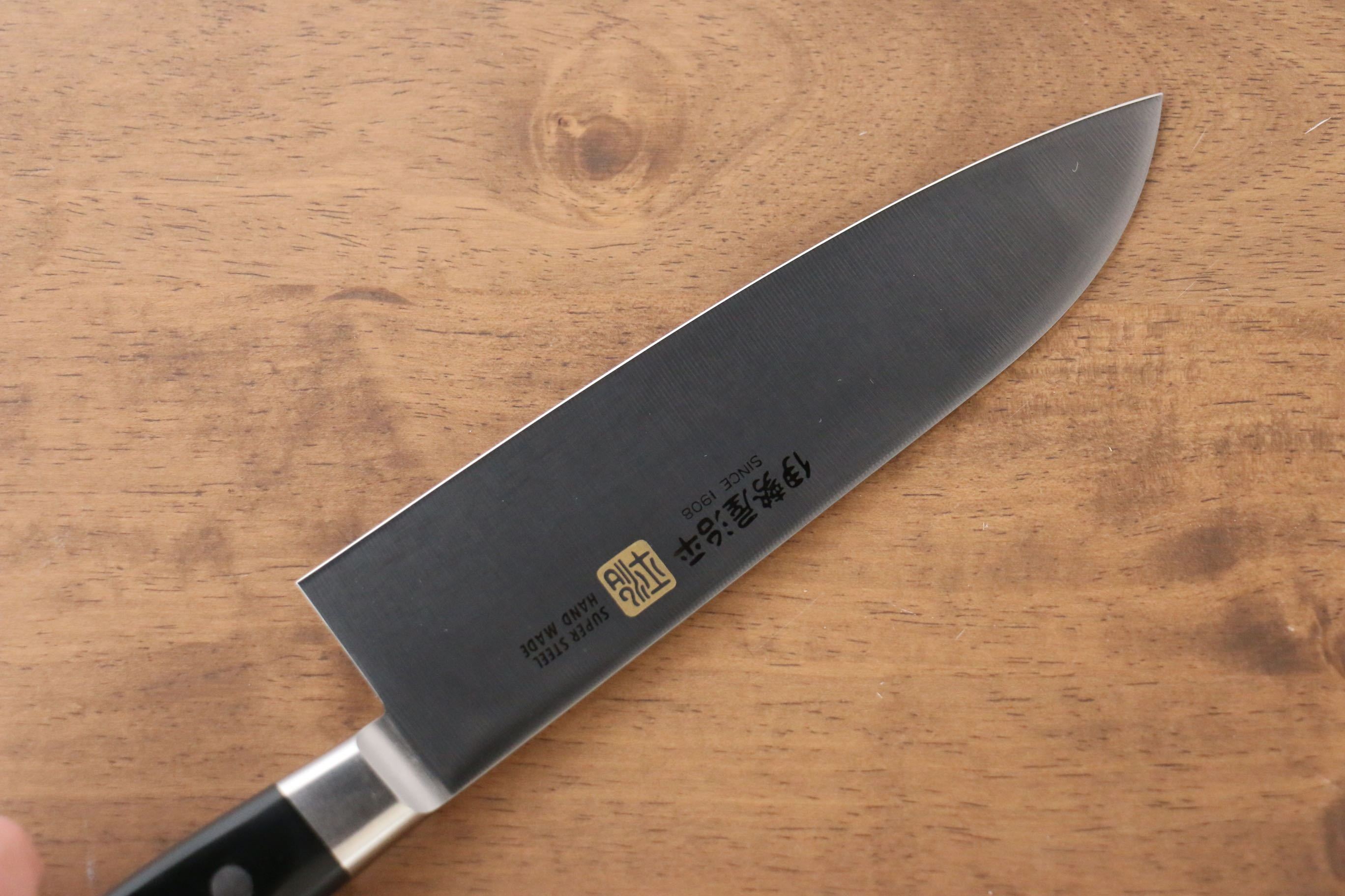 Iseya Molybdenum Santoku 180mm Black Micarta Handle - Japanny - Best Japanese Knife