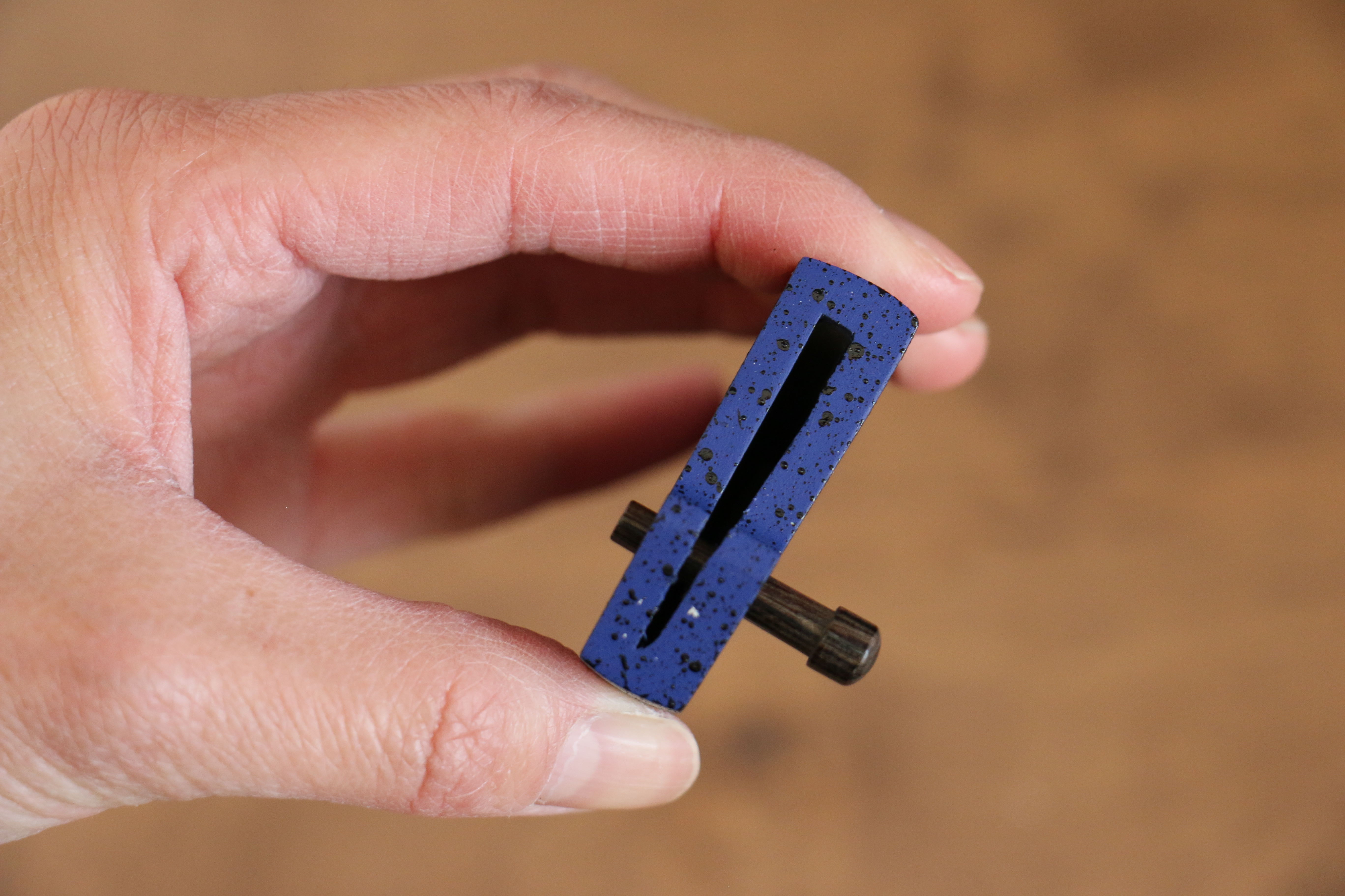 Blue Pakka wood Sheath for 120mm Petty-Utility with Plywood pin - Japanny - Best Japanese Knife